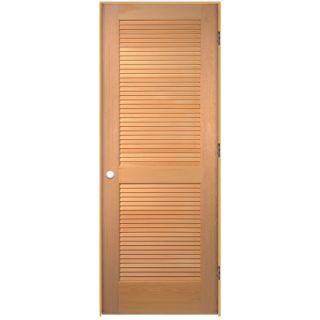 ReliaBilt (Unfinished) Prehung Solid Core Full Louver Pine Interior Door (Common 28 in x 80 in; Actual 29.563 in x 81.687 in)
