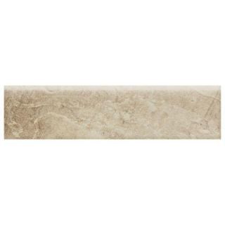 Daltile Continental Slate Egyptian Beige 3 in. x 12 in. Porcelain Bullnose Floor and Wall Tile CS50S43C91P1