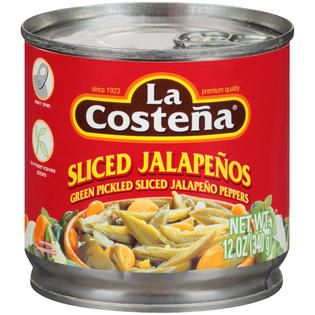 LA COSTENA Green Pickled Sliced Jalapeno Peppers PULL TOP CAN