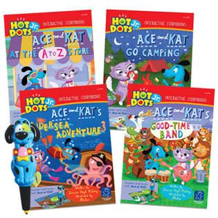 Educational Insights Hot Dots Jr. 4 Book & Pen Set   Toys & Games