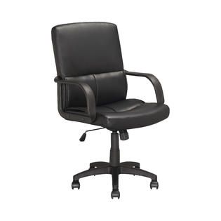 CorLiving LOF 308 O Executive Office Chair in Black Leatherette   Home