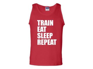 Train Eat Sleep Repeat Adult Tank Top T Shirt Tee