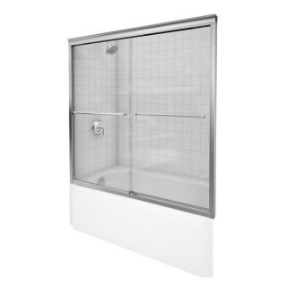 Fluence 57 inches x 55 3/4 inches Frameless Bypass Shower Door with
