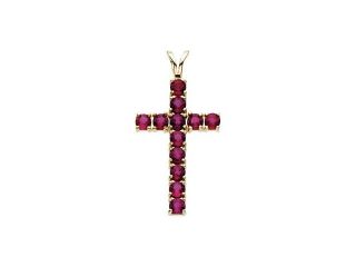 Cross Pendant W/Ruby