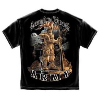 United States Army Second To None T Shirt by Erazor Bits, Black, 3XL
