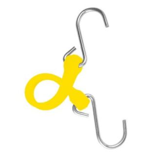 The Perfect Bungee 7 in. EZ Stretch Polyurethane Bungee Strap with Galvanized S Hooks (Overall Length 12 in.) in Yellow PB12Y