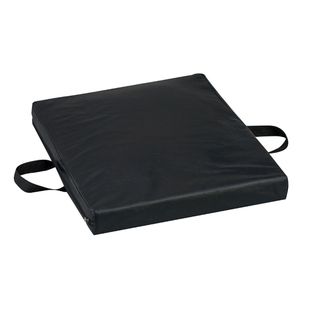 DMI® Gel/Foam Flotation Cushion, Leatherette Cover, Black, 16 x 18