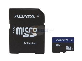 ADATA UHS I 8GB microSDHC Flash Card Model AUSDH8GUI RA1
