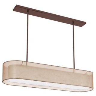 Radionic Hi Tech Melissa 4 Light Oil Brushed Bronze Pendant with Gold and Cream Double Shade MEL448 811 720 OBB
