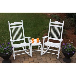 Dixie Seating 3 Piece Adult Rocking Chair & Table Set