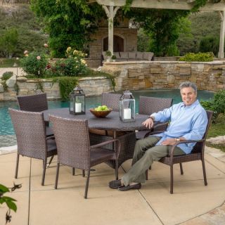 Christopher Knight Home Blakely Outdoor 7 piece Wicker Dining Set