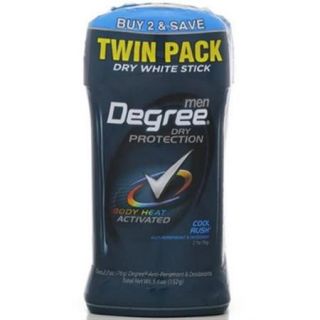 Degree Men Anti Perspirant Deodorant Invisible Stick Cool Rush, Twin Pack 5.40 oz (Pack of 3)