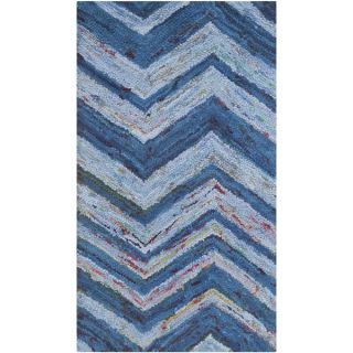 Safavieh Handmade Nantucket Blue/ Multi Cotton Rug (23 x 5)