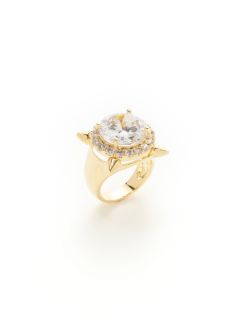 Round CZ & Spike Ring by Noir Jewelry