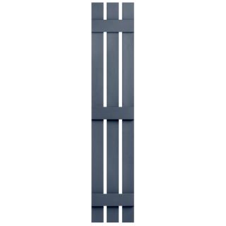 Severe Weather 2 Pack Midnight Blue Board and Batten Vinyl Exterior Shutters (Common 12 in x 59 in; Actual 12.38 in x 59 in)