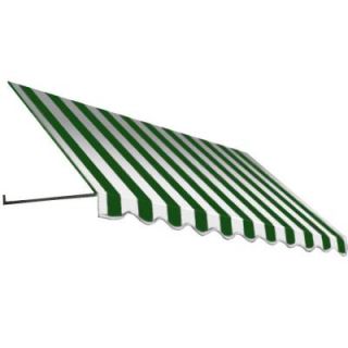 AWNTECH 6.375 ft. Dallas Retro Window/Entry Awning (24 in. H x 36.375 in. D) in Forest/White Stripe ER23 6FW