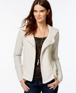 Lucky Lotus by Lucky Brand Hooded Tweed Jacket