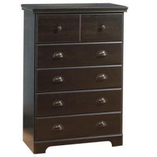 South Shore Furniture Lodge 5 Drawer Chest in Ebony 3877035