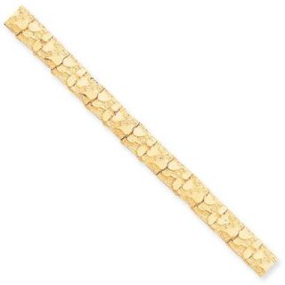 10k Yellow Gold 7in 10.0mm Nugget Bracelet