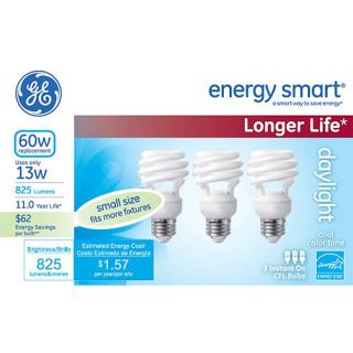 GE energy smart?????? spiral?????? CFL 13 watt T2 spiral 3 pack