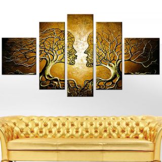 Brown Human Tree 5 piece Painting   Shopping