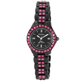 Armitron Ladies Digital Black Strap with Pink Accent Sport Watch