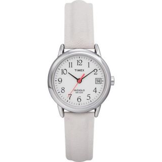 Timex Womens T2H391 Easy Reader White Leather Strap Nurses Watch