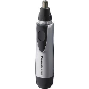 Panasonic Nose & Ear Hair Trimmer   Wet/Dry, One AA Battery Power, Up to 90 Minutes, Stainless Steel Blade, Protects Skin, Protective Cap, Hypo Allergenic Blades, 100% Washable   ER415SC
