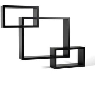 Melannco Interlocking Cubes, Espresso, Set of 3