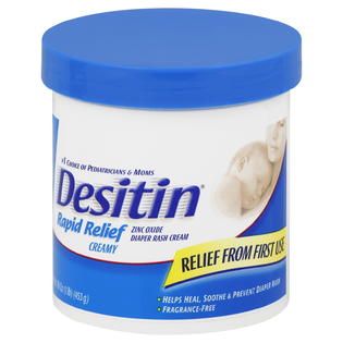 Desitin  Diaper Rash Cream, Rapid Relief, Creamy, 16 oz (1 lb) 453 g