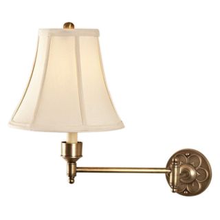 JVI Designs 4.5 in W 1 Light Rubbed Brass Arm Hardwired Wall Sconce