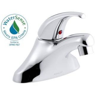 KOHLER Coralais 4 in. Centerset Single Handle Low Arc Commercial Bathroom Faucet in Polished Chrome K 15597 P CP