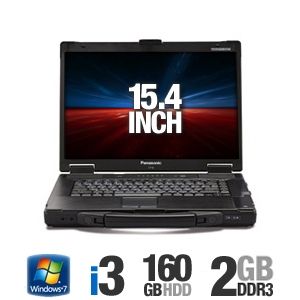 Panasonic Toughbook 52 CF 52PGNBX2M Notebook PC   Intel Core i3 330M 2.13GHz, 2GB DDR3, 160GB HDD, DVDRW, 15.4 Display, Windows XP / Windows 7 Professional