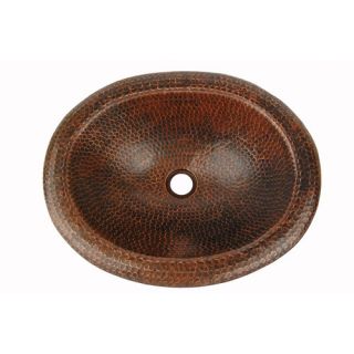 Premier Copper Products Oval Self Rimming Bathroom Sink