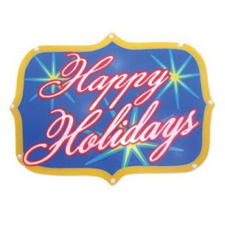 Brite Star Battery Operated 16 in. "Happy Holidays" LED Light Show Sign 48 210 00