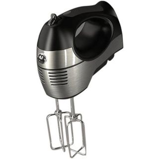 GE 6 Speed Stainless Steel Hand Mixer with Case