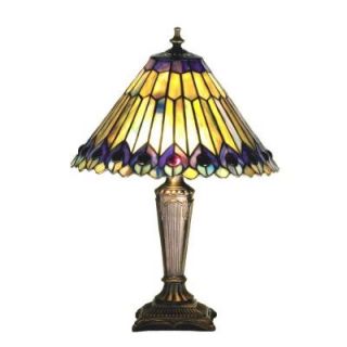 Illumine 1 Light Tiffany Jeweled Peacock Accent Lamp CLI MEY27564