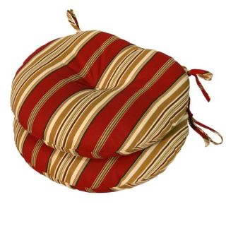 15 inch Round Outdoor Roma Stripe Bistro Chair Cushions (Set of 2