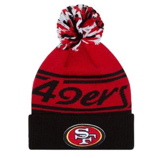 New Era NFL Pom Fire Knit   Mens   Football   Accessories   San Francisco 49ers   Red