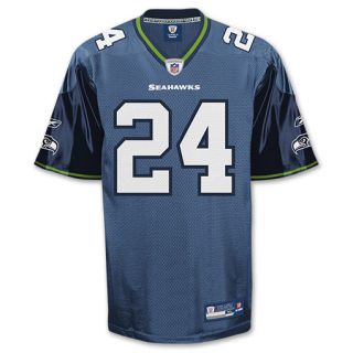 Reebok Seattle Seahwaks Marshawn Lynch Replica Jersey   709ASH24 BLU