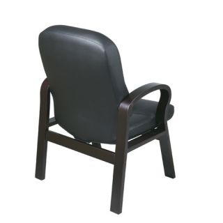 Office Star Products Eco Leather Guest Chair with Arms