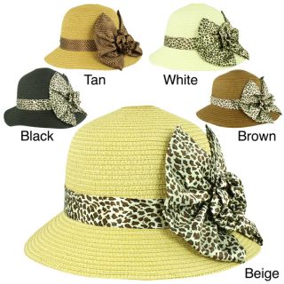 Faddism Womens Summer Ribbon Straw Hat (One Size)   15510574