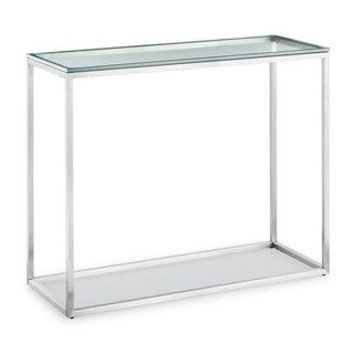 Sprocket Clear Glass Console Table