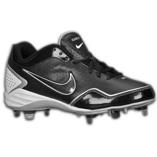 Nike Gamer Conversion   Mens   Baseball   Shoes   Black/White/Metallic Silver