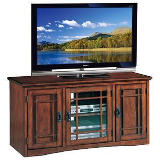 Leick  Riley Holliday Mission 50 TV Stand with Storage   Mission Oak