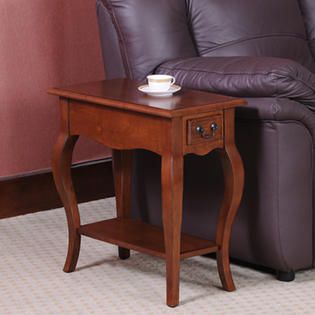 Leick Chairside Small End Table Brown Cherry Finish   Home   Furniture