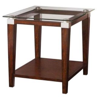 End Table in Rich Dark Brown Finish