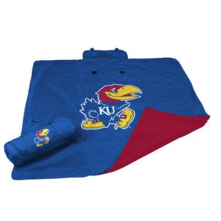 NCAA Kansas All Weather Fleece Blanket by Logo Chairs