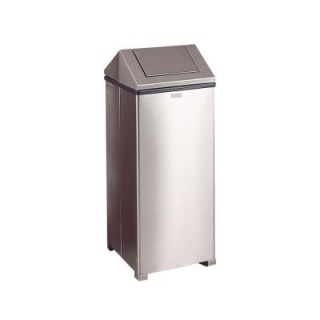 Rubbermaid Commercial Products 24 Gal. Stainless Steel Hinged Top Trash Can FGT1424SSPL