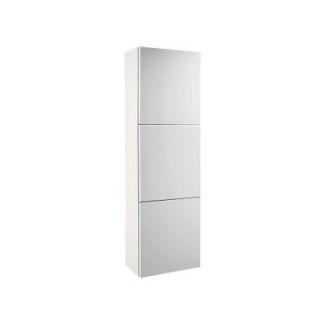 Fresca 18 in. W Linen Storage Cabinet with 3 Doors in White FST8090WH